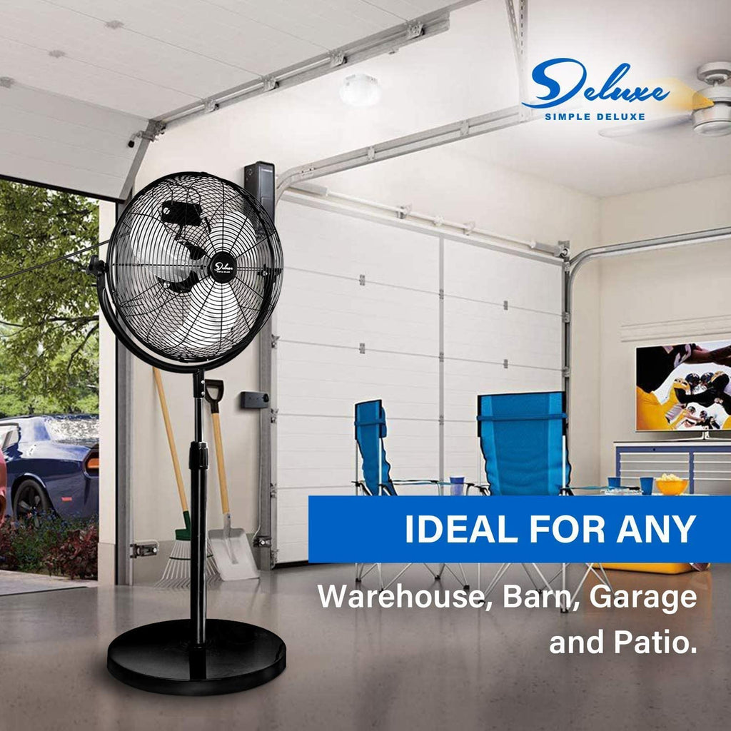 20 Inch 3-Speed High Velocity Metal Pedestal Standing Fan Y9625