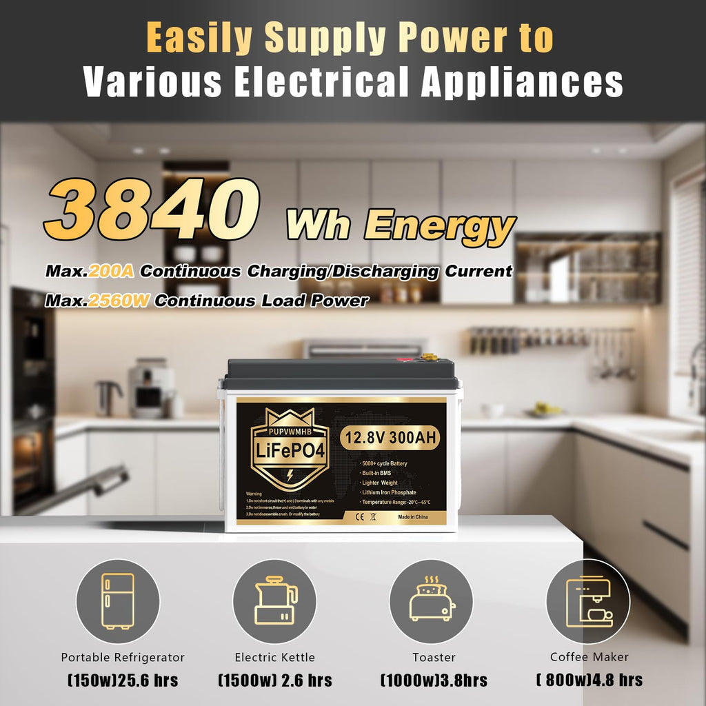 12V 300Ah Lithium LiFePO4 Battery Q688