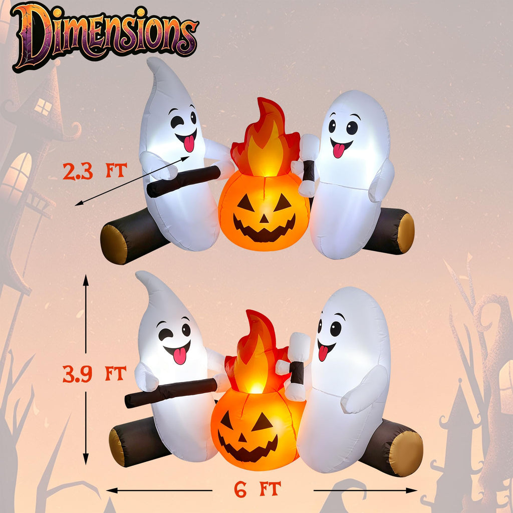6FT Halloween Inflatable Ghost B44708