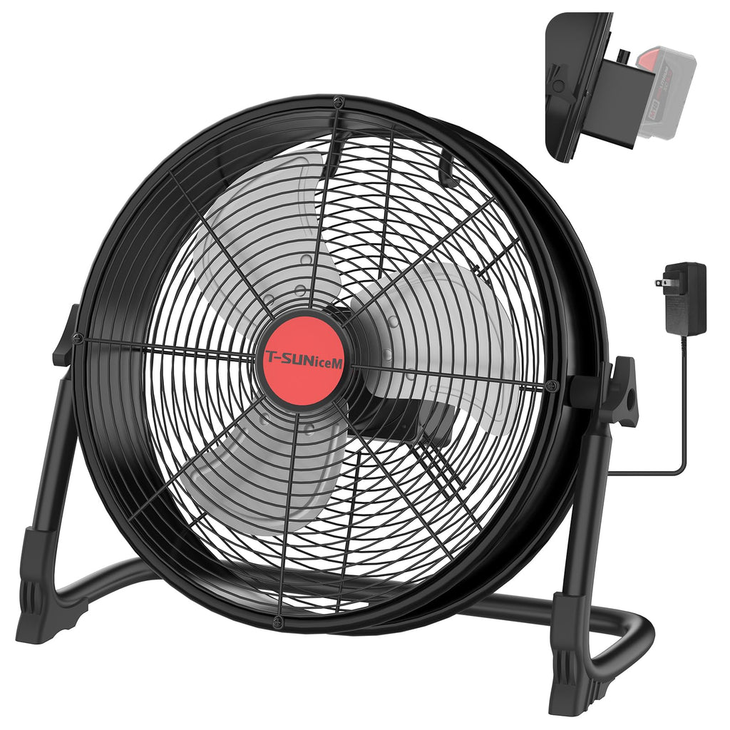 16" Battery Powered Cordless Floor Fan E7803