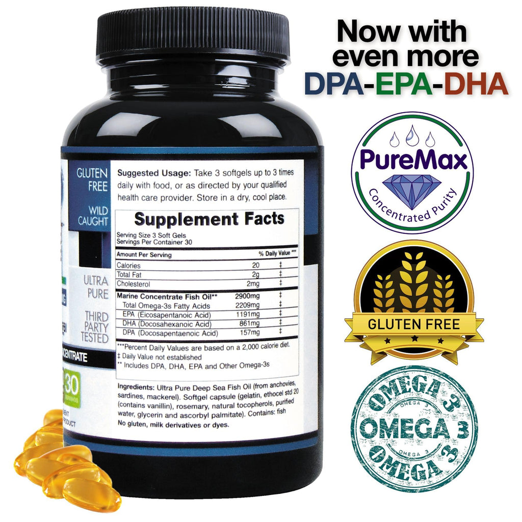Wild Caught Omega 3 Fish Oil 2,900 MG X816
