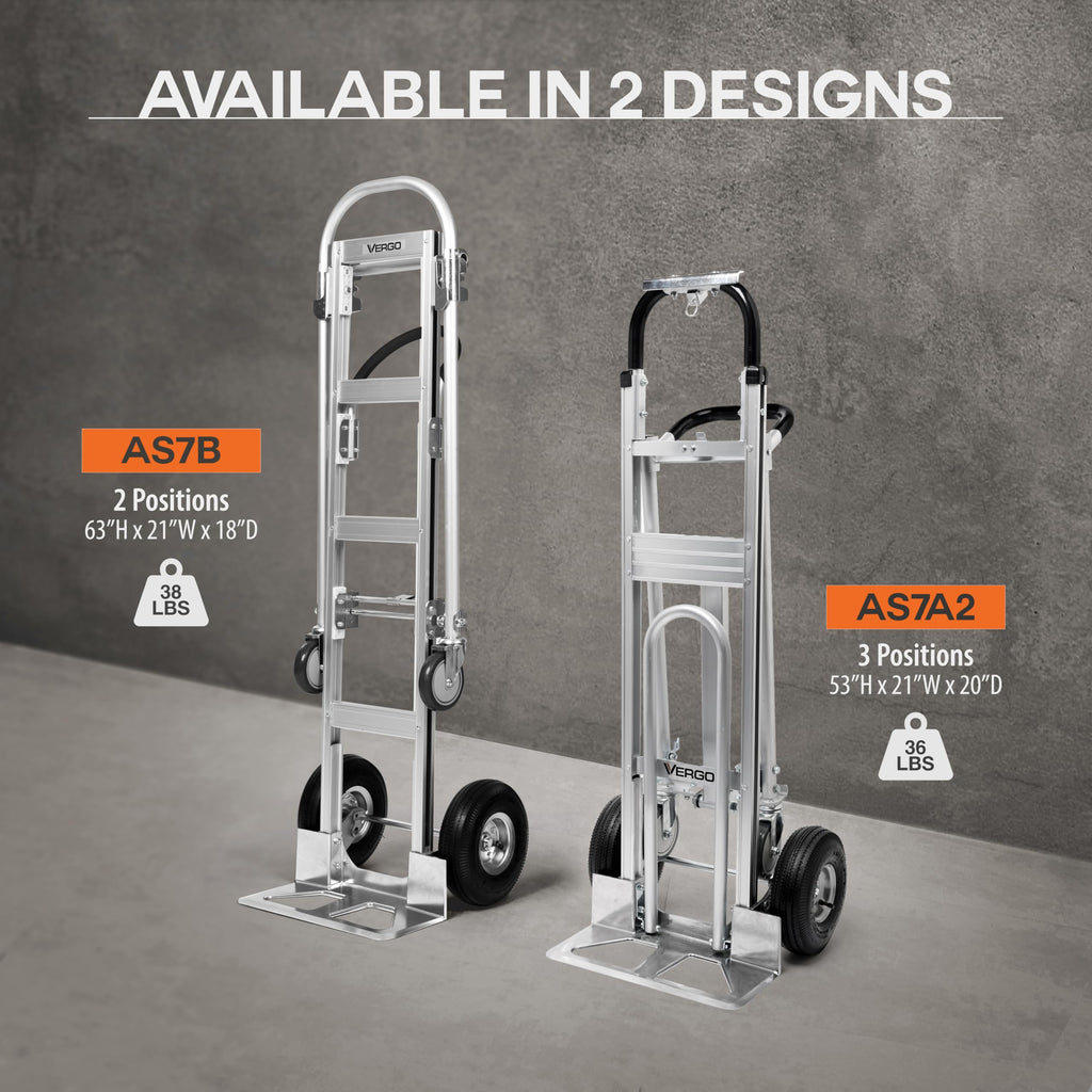 Heavy Duty Aluminum 2 in 1 Convertible Hand Truck 800 lb Capacity V59858