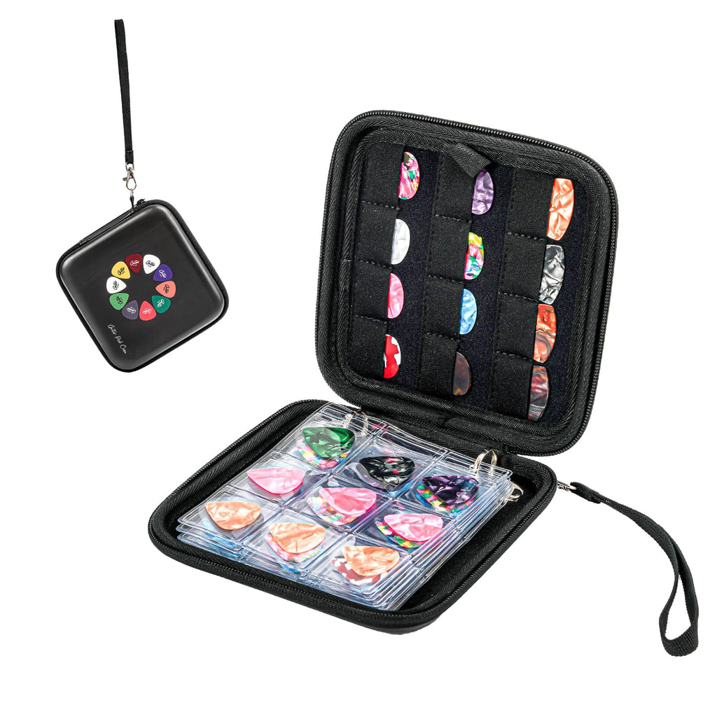Black Guitar Pick Case Holds 84 pcs Picks U153632