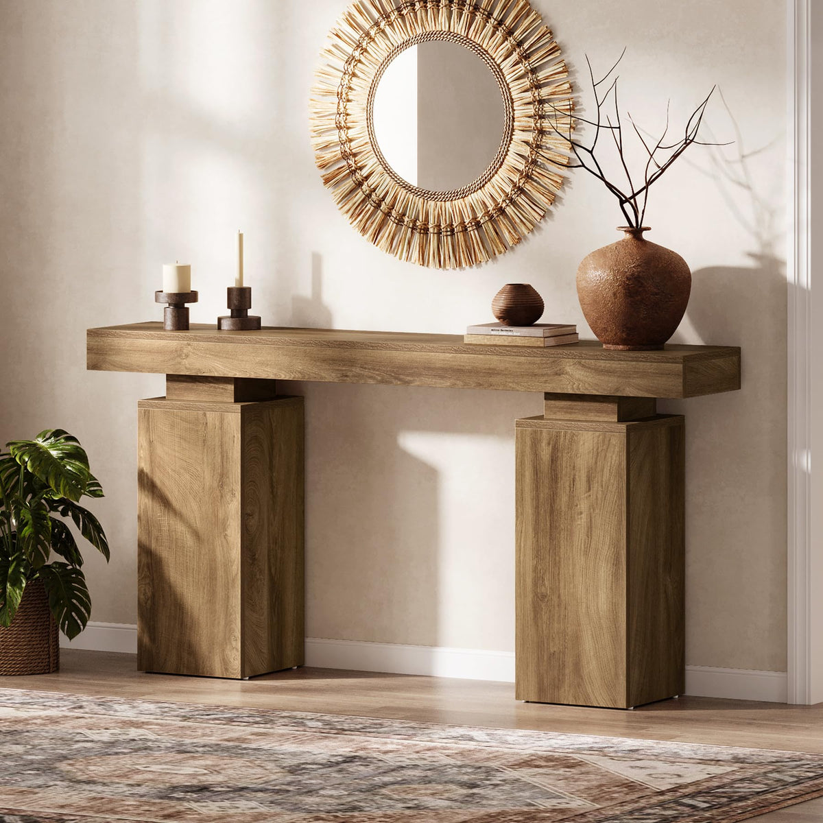 63-Inch Farmhouse Console Table D865