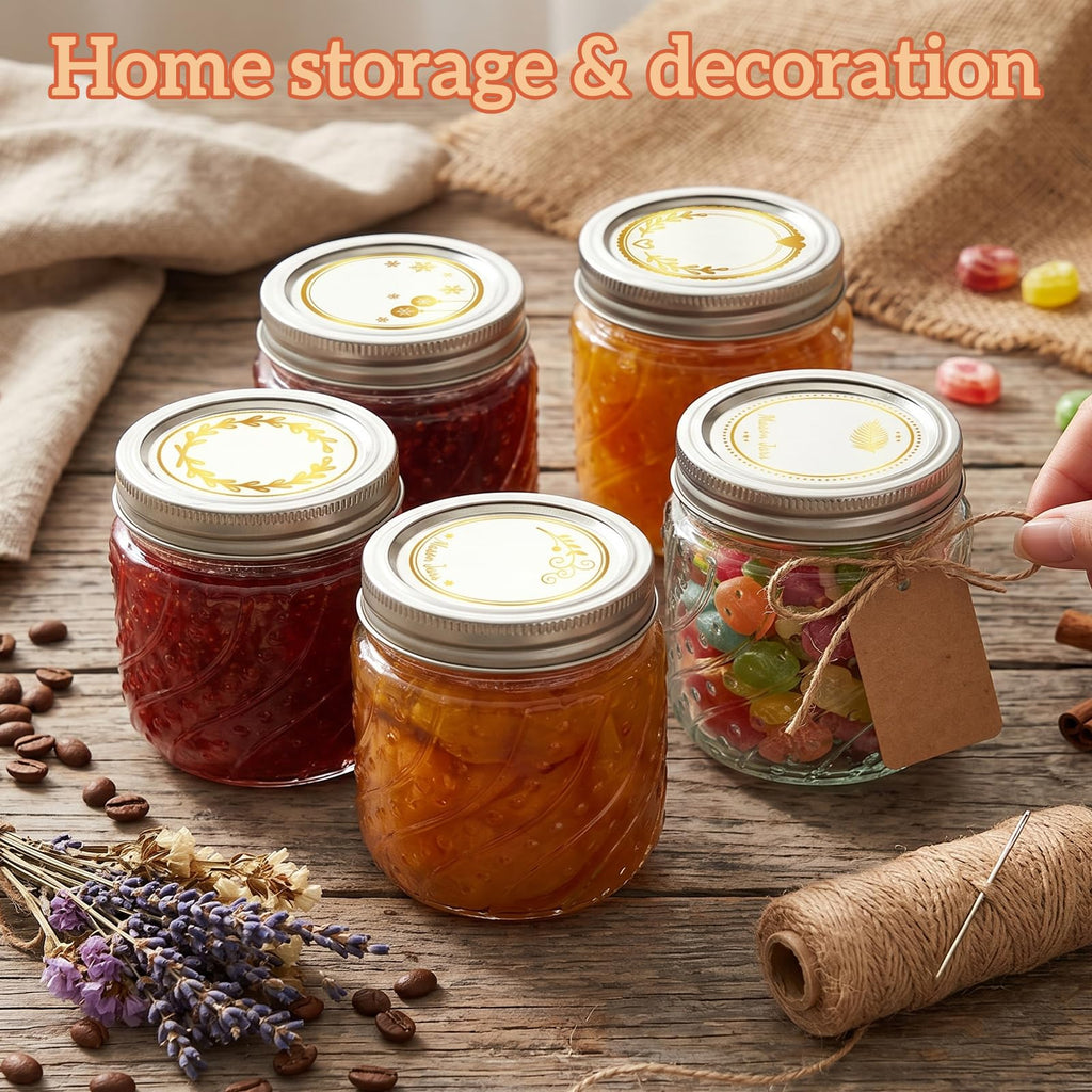 16oz Wide Mouth Mason Jars with Lids and Bands, 8 Pack Y923283