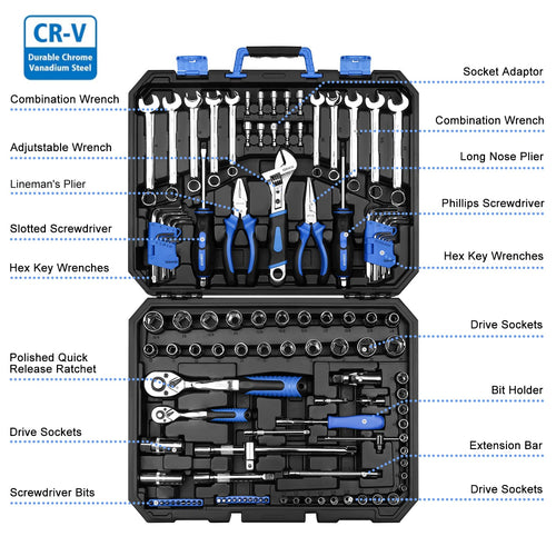 118 Piece Tool Kit Socket Wrench L469