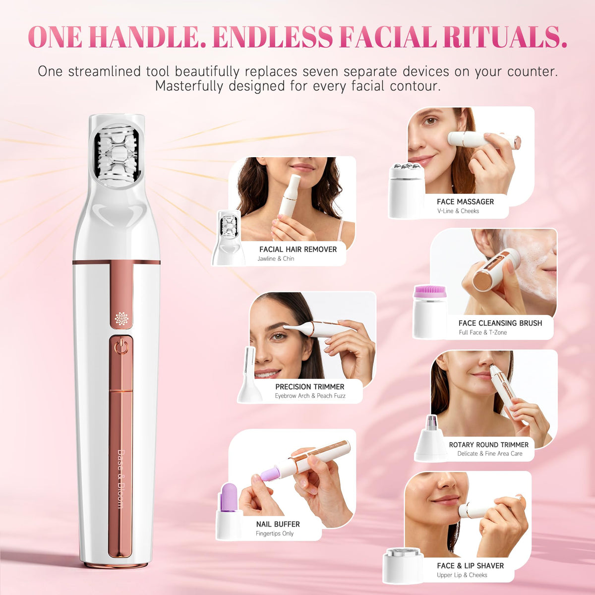 7-in-1 Facial Hair Remover J644