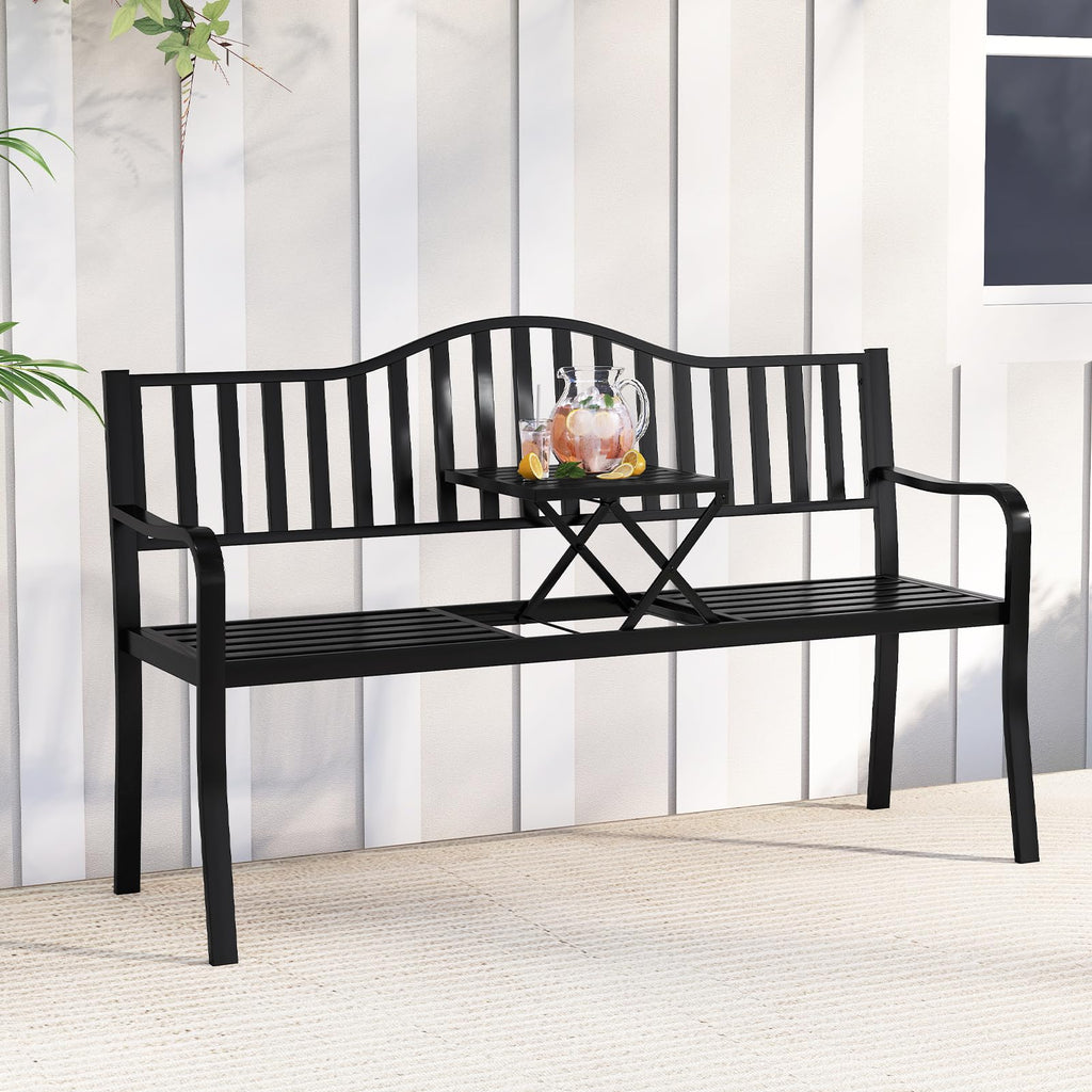 60” Metal Outdoor Garden Park Bench R83288