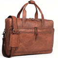 Brown 17-inch Genuine Leather Laptop Briefcase U63134