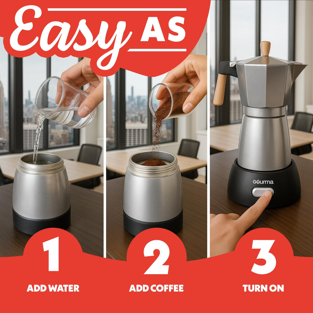 6 Shot Electric Moka Pot Espresso Maker M2710