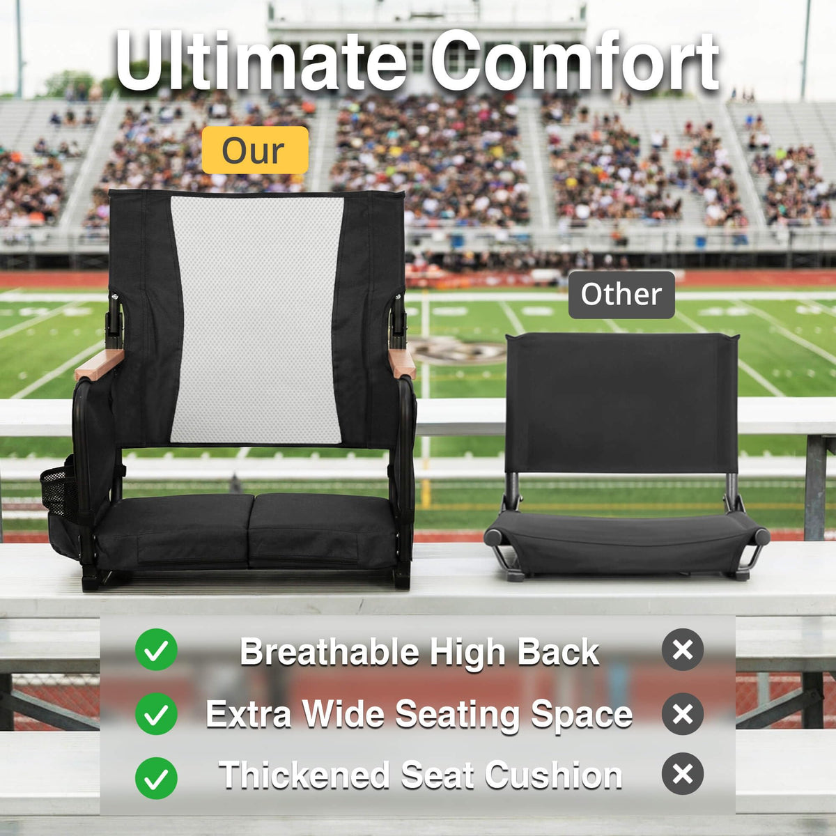 High Back Stadium Seats with Back Support J657