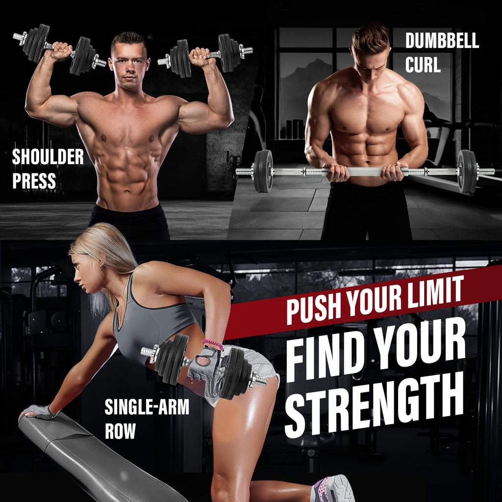 Adjustable Dumbbell Set with Weight Plates U473