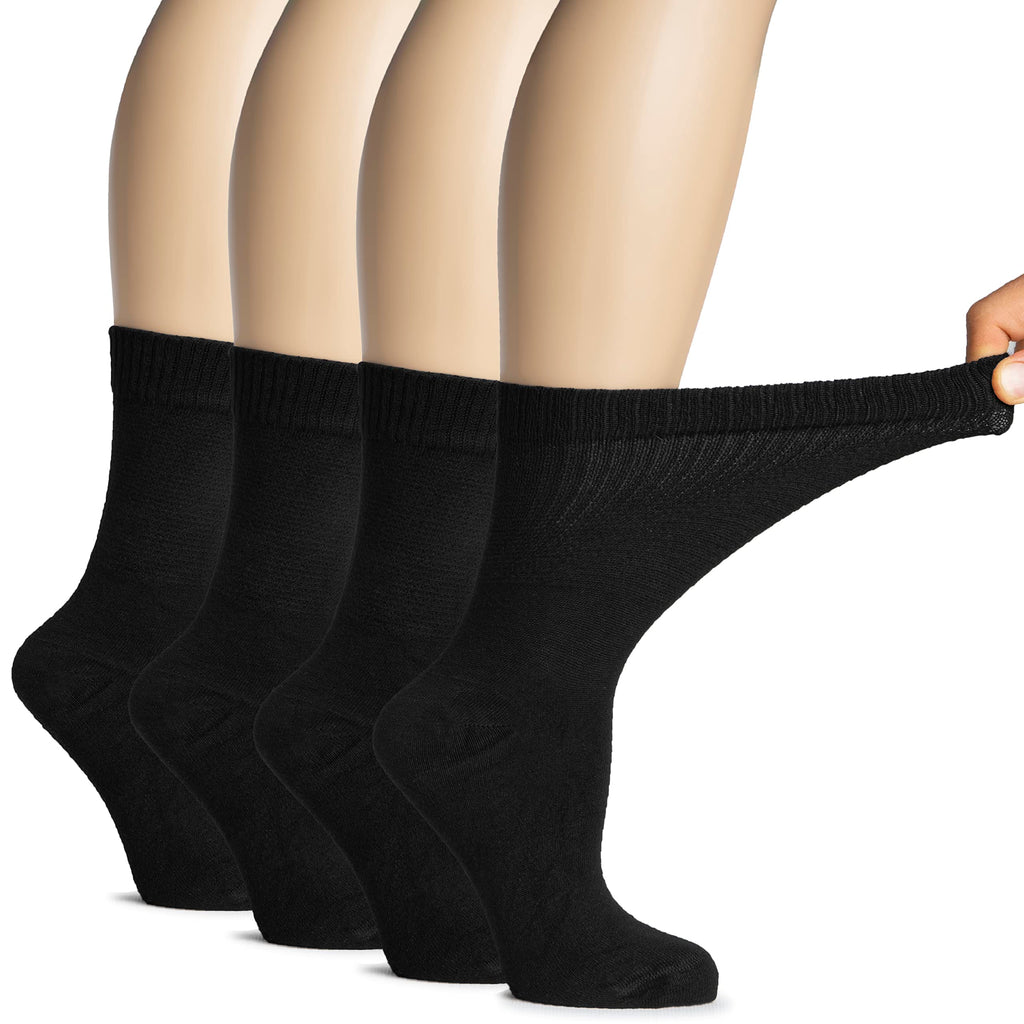 Bamboo Loose Fit Crew Socks 4 Pairs E3303