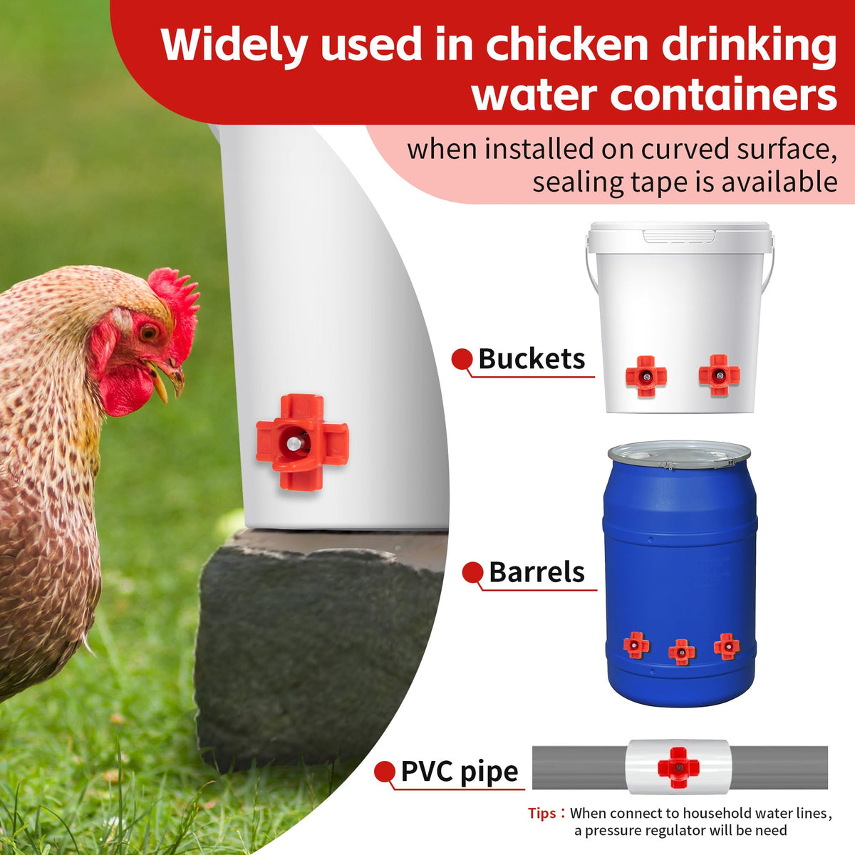 40 Pcs Chicken Waterer Nipples with Drill Bit K972791