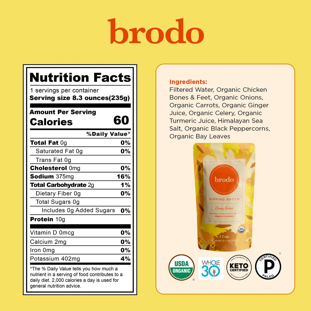 Organic Chicken & Beef Bone Broth 6x 8.3 oz Q603