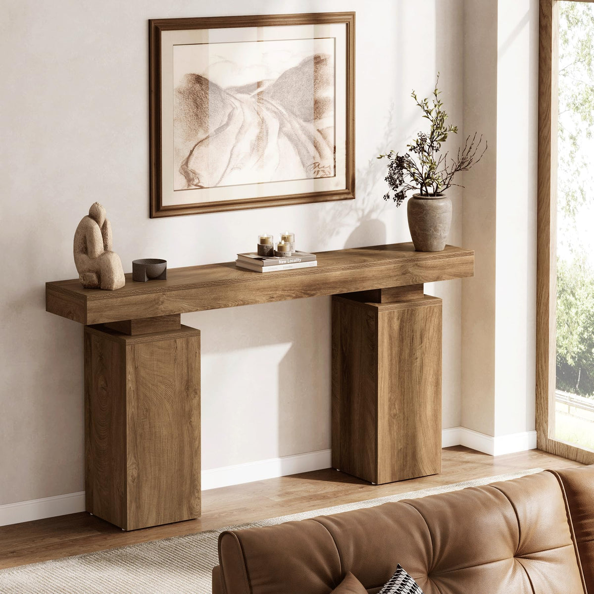 63-Inch Farmhouse Console Table D865