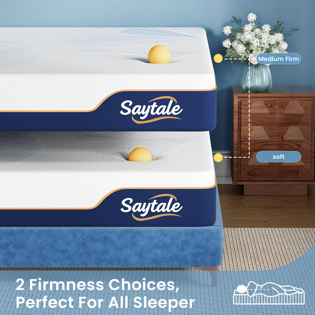 Twin Size 6 Inch Cooling Gel Memory Foam Mattress E82163