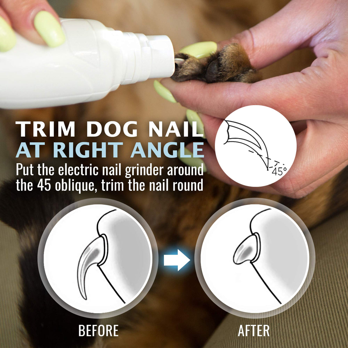 Rechargeable Electric Pet Nail Grinder Y750690