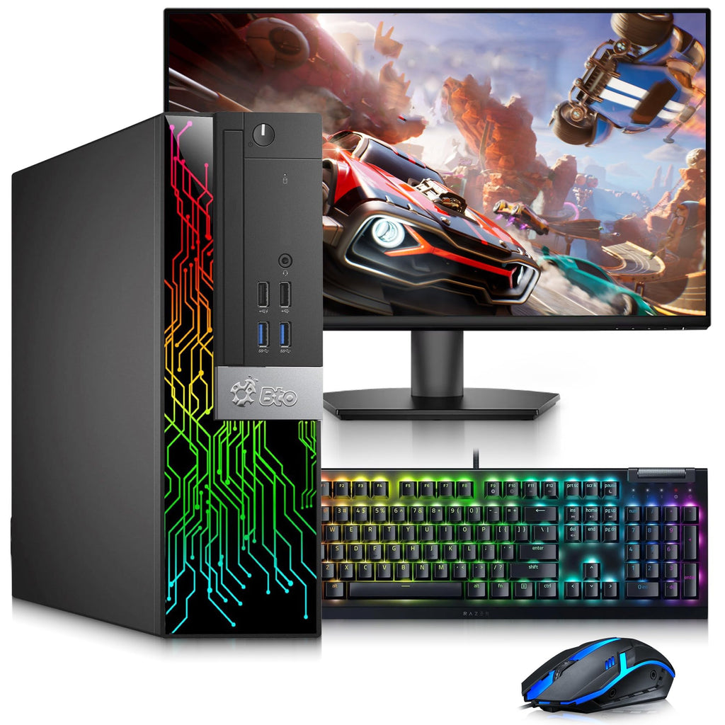SFF Desktop Computer Intel Core i5 16GB RAM 128GB SSD 500GB HDD GT 1030 Gaming PC L44948