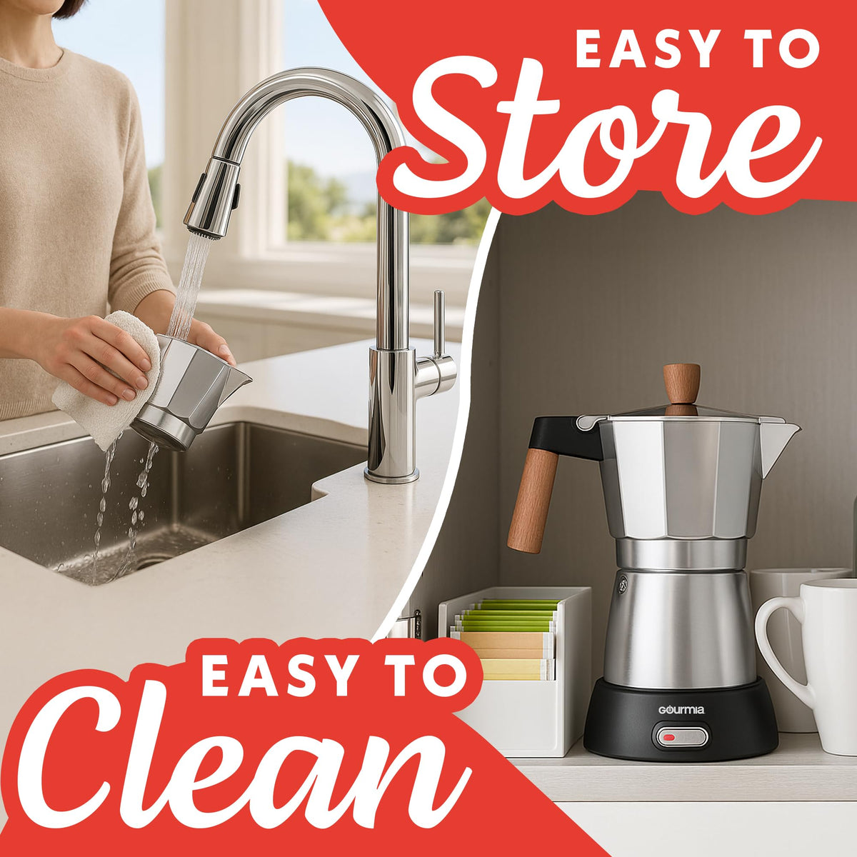 6 Shot Electric Moka Pot Espresso Maker M2710