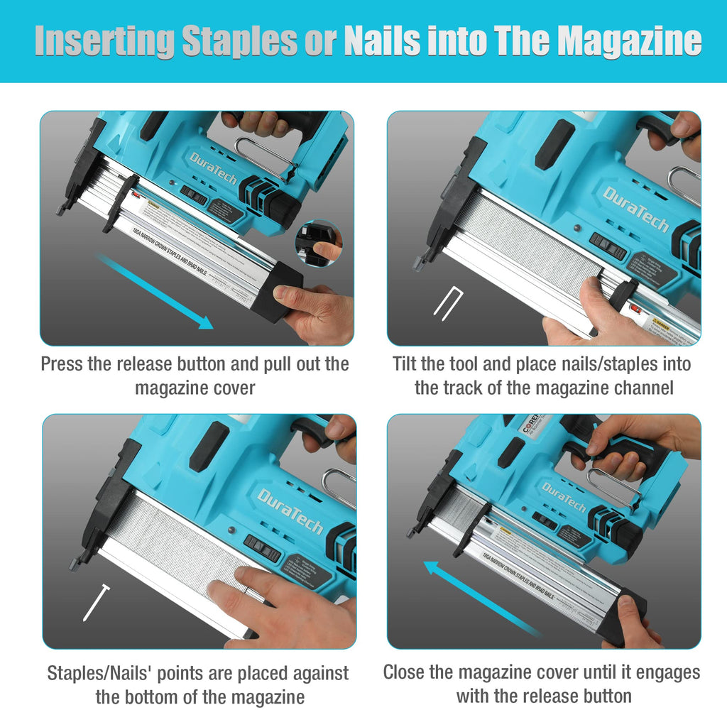 20V Cordless 18 Gauge 2-in-1 Nail Staple Gun P3640