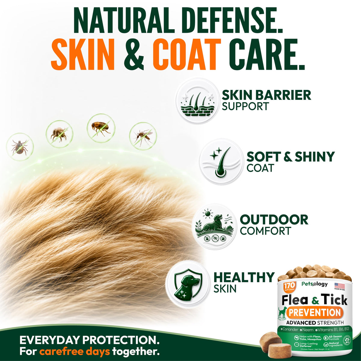 Flea and Tick Prevention for Dogs Soft Chewables W84612