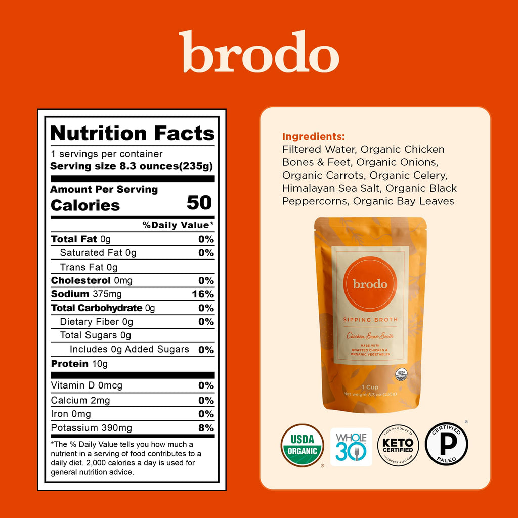 Organic Chicken & Beef Bone Broth 6x 8.3 oz Q603