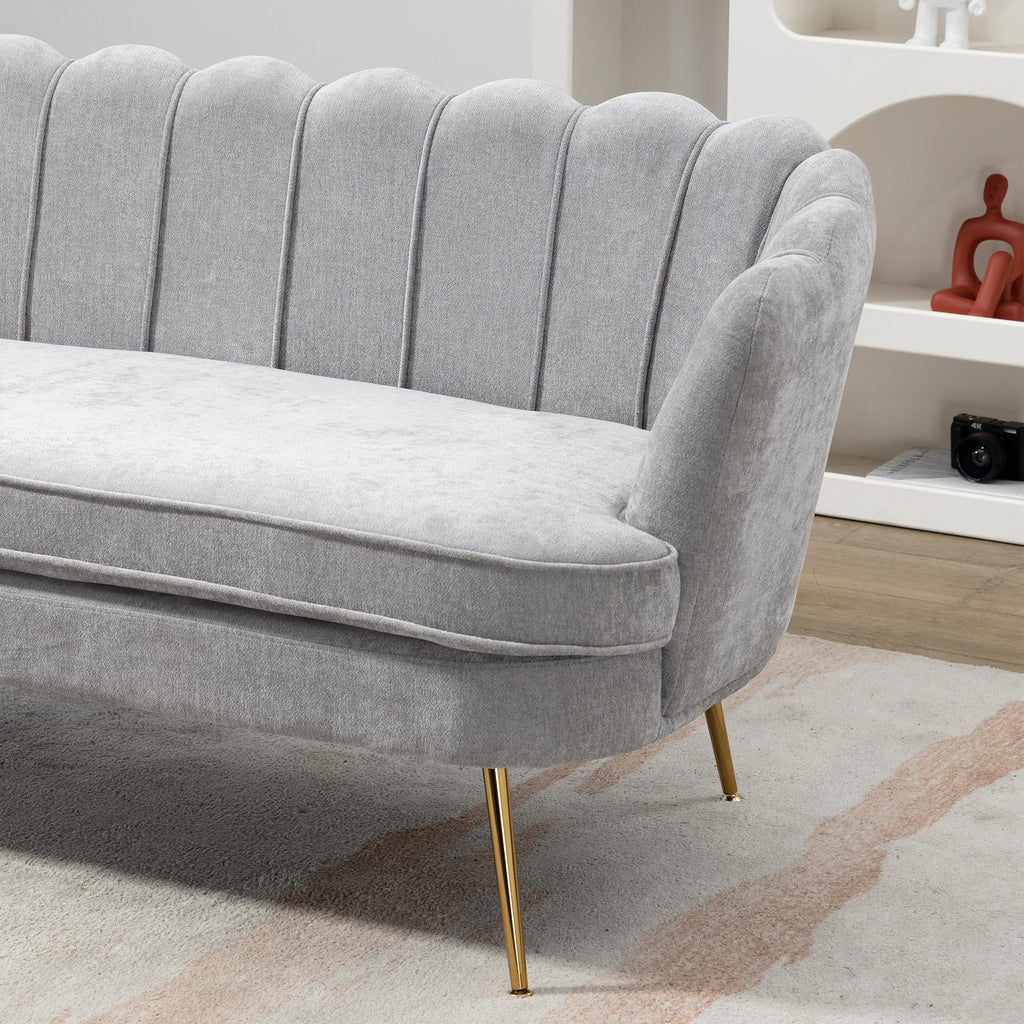 Light Gray Small Loveseat Sofa E5989