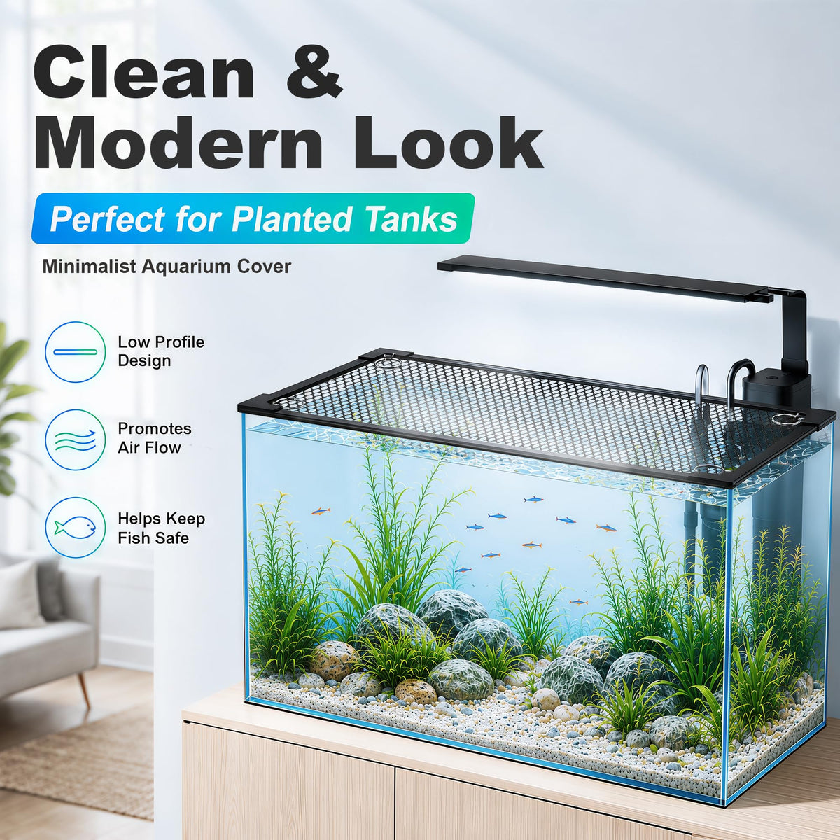Magnetic Aquarium Lid Mesh Cover A994403