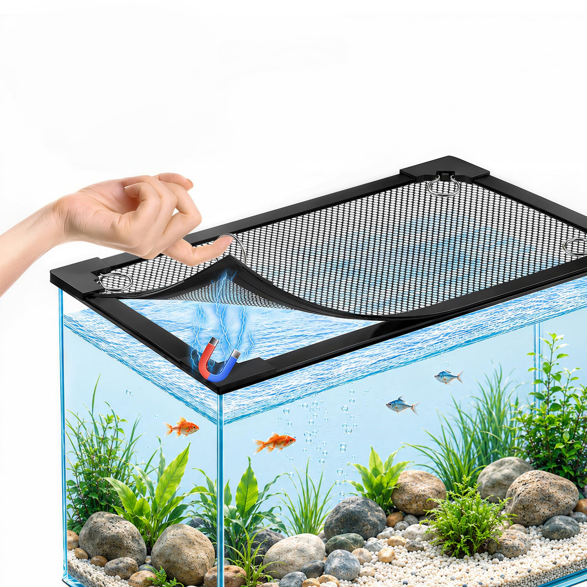 Magnetic Aquarium Lid Mesh Cover A994403