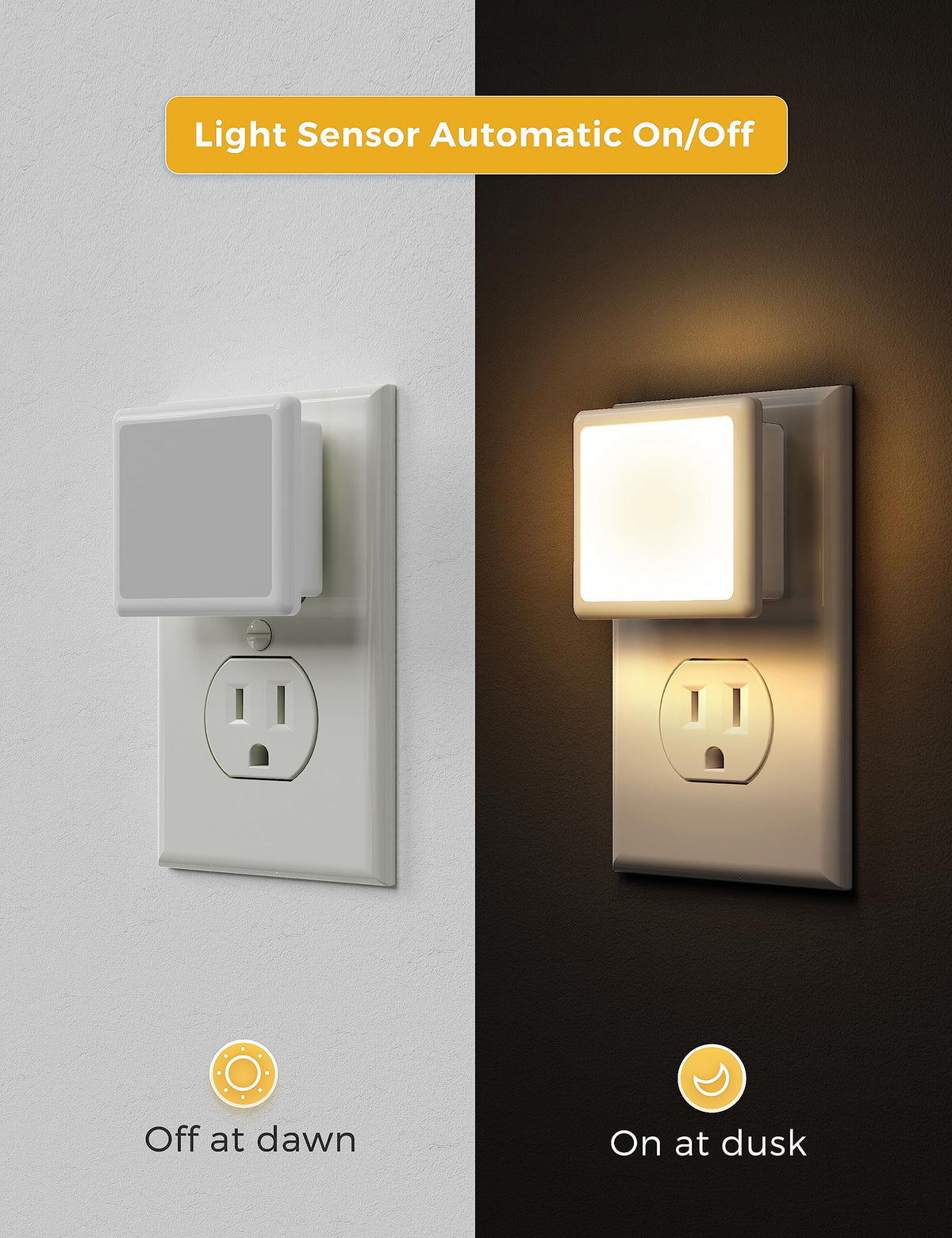 0.3W Plug in Night Lights 2-Pack U916