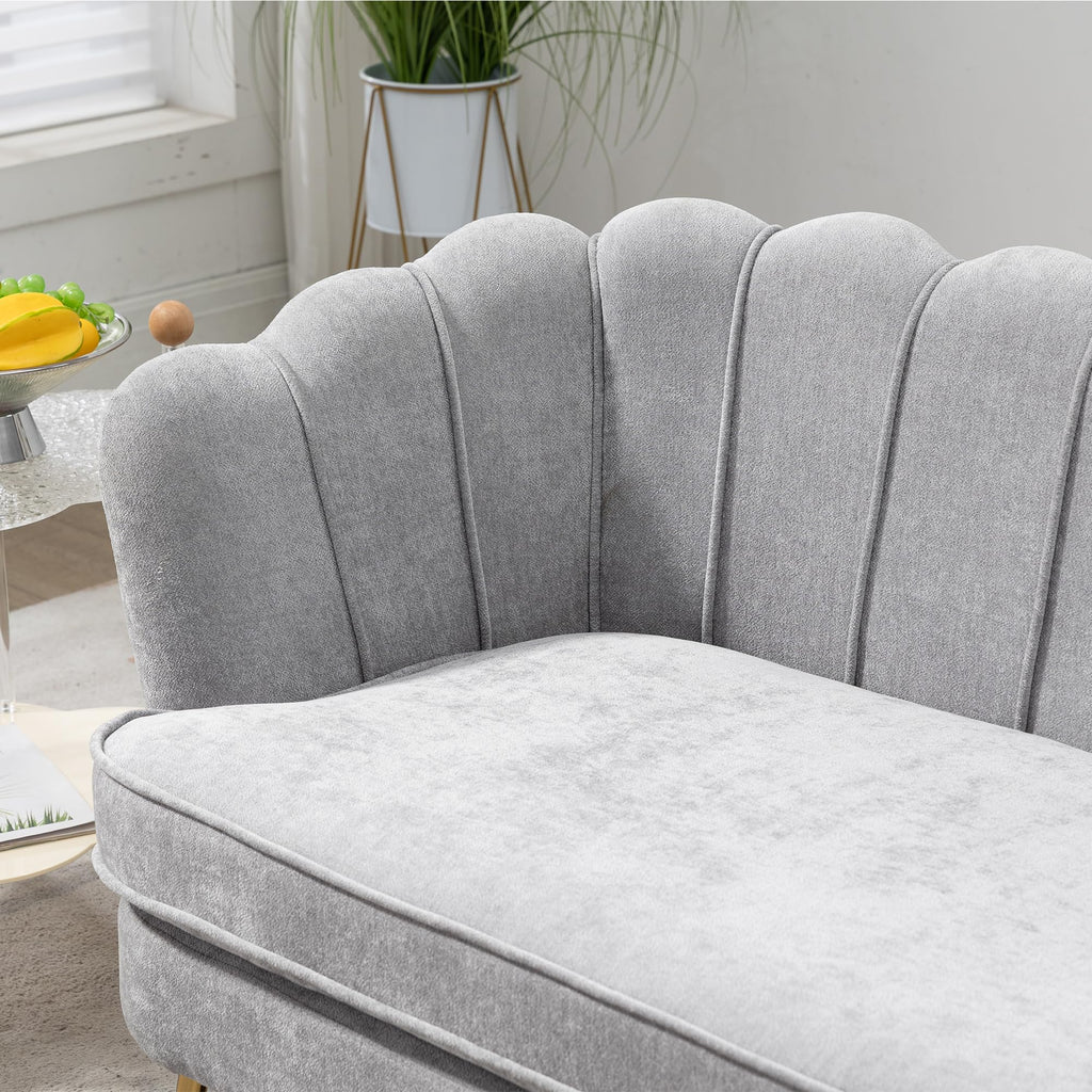 Light Gray Small Loveseat Sofa E5989