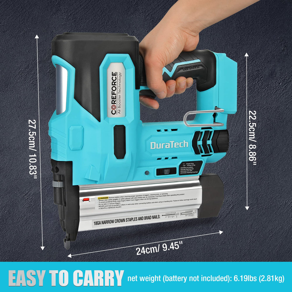 20V Cordless 18 Gauge 2-in-1 Nail Staple Gun P3640