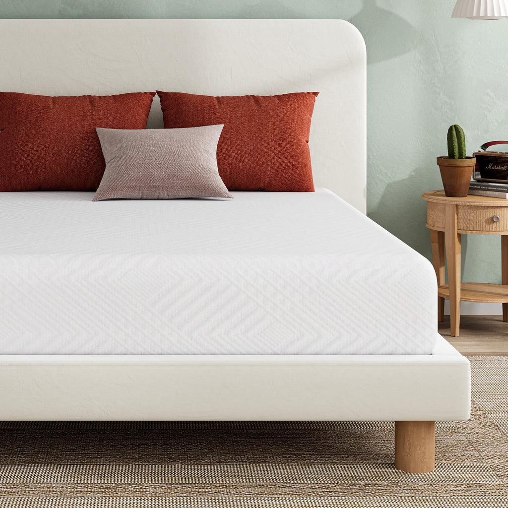 White 5 Inch Twin Memory Foam Mattress S2601